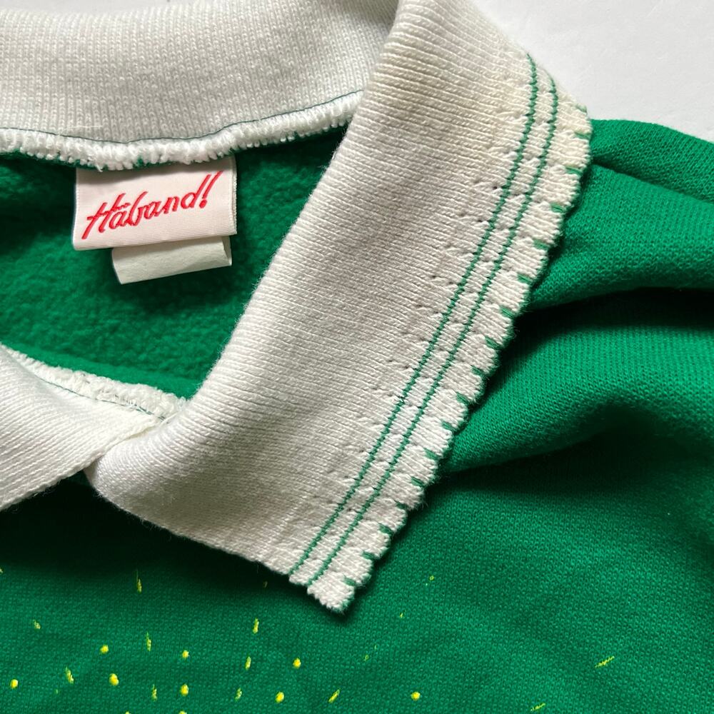 Vintage Grannycore Winter Snow Star Holidays Collared Christmas Sweatshirt M USA - Picture 7 of 8